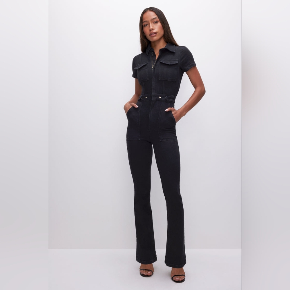 Good American Women's FIT FOR SUCCESS BOOTCUT JUMPSUIT